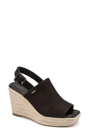 DKNY Coralyn Slingback Wege Sandal in Brown at Nordstrom, Size 9.5