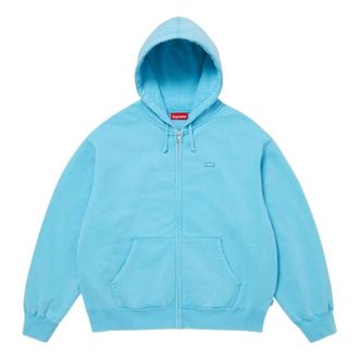 SUPREME SS26 Small Box Zip Up Hooded Sweatshirt Light Blue SUP-SS26-122-BLU