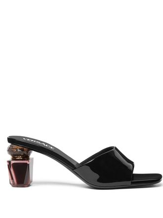 Versace Sculpted Heel Slip-On Sandals