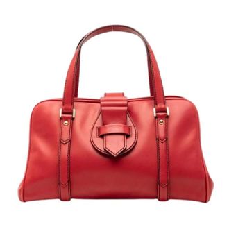 Valentino Pre-owned Vintage Handtas - Dames - Pre-owned - Rood - Maat: ONE Size Leer