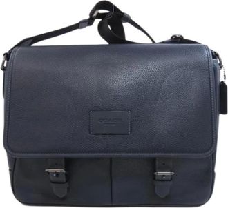Coach Pre-owned Cross Body Bags, female, Blue, Size: ONE SIZE Pre-owned Leather Shoulder Bag