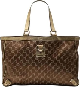 Gucci Pre-owned Abbey D-Ring Tote - Dames - Vintage Shopper - Bruin - ONE Size - Leer - Vintage