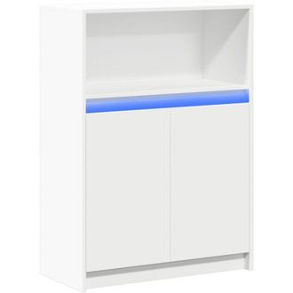vidaXL Sideboard with led White 72x34x100 cm Engineered Wood Vidaxl