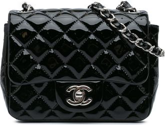 Chanel Pre-owned Womens Mini Flap Classic Quilted Bag - Black Leather - One Size