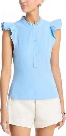Ramy Brook Monroe Top In Blue Bazaar