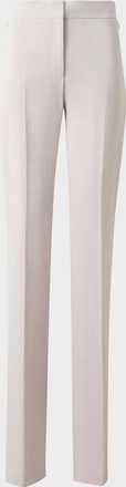 Akris Carl Twisted Linen Double-Face Straight-Leg Pants