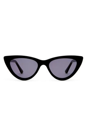Luv Lou The Leui 52mm Cat Eye Sunglasses in Black at Nordstrom