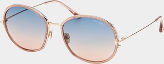 Tom Ford Hunter Round Rimmed Sunglasses