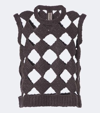 Rick Owens Sarutanya cashmere and silk sweater vest