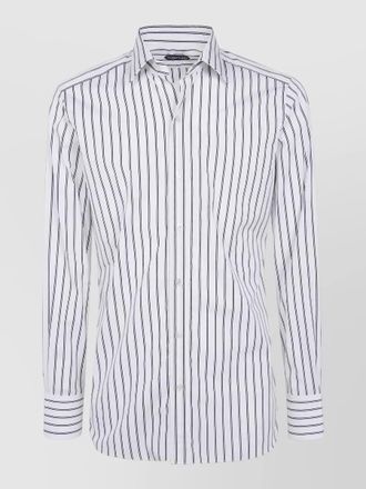 Tom Ford poplin stripe slim fit shirt long sleeves