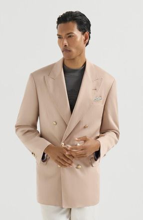 Brunello Cucinelli One-and-a-half breasted Tailor blazer in Tobacco at Nordstrom, Size 52 It