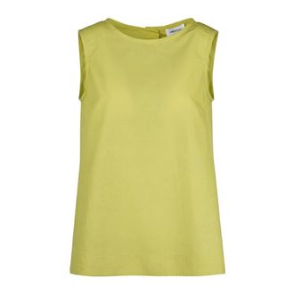 ottod'Ame Sleeveless Tops, female, Green, Size: 2XS Top with Back Buttoning