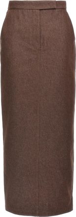Max Mara Brown Cotton Mini Womens Skirt