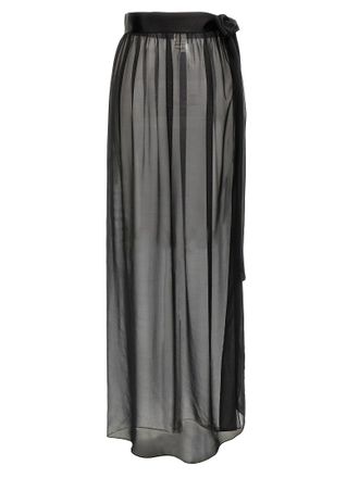 Dolce & Gabbana Silk Chiffon Skirt - Black