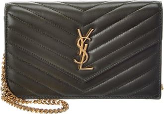 Saint Laurent Cassandra Leather Wallet On Chain