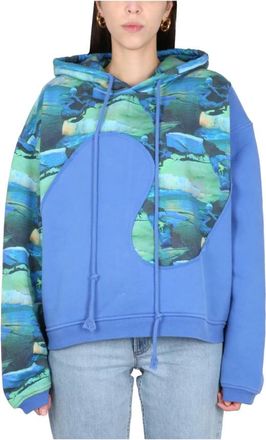 ERL Hood With Drawstring Prin - Dames - Hoodies - Veelkleurig - L - Hoodies & sweatvesten