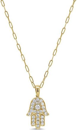 Sabrina Designs 14K 0.63 ct. tw. Diamond Hamsa Necklace