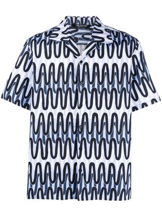 Neil Barrett Camicia con stampa - Blu
