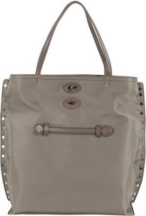 Zanellato Studded Nylon Tote Bag Tokyo - Dames - Shoppers - Groen - ONE Size - Nylon - Tassen