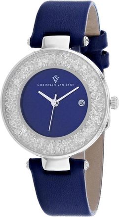 Christian Van Sant Womens Dazzle Blue Round 34mm