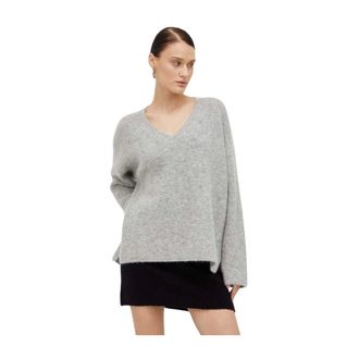 Gestuz Dames, Truien, Grijs, Maat: XL Wol