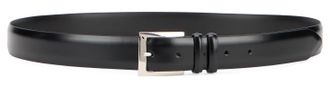 Orciani Mens Belt Brushed Leather Black Calfskin