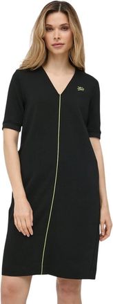 Karl Lagerfeld Mini Jurk - Dames - Korte kleedjes - Zwart - XS - Leer - Kleedjes