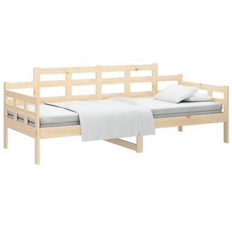 Berkfield Home Beautiful Day Bed Solid Wood Pine 90x200 cm in Natural