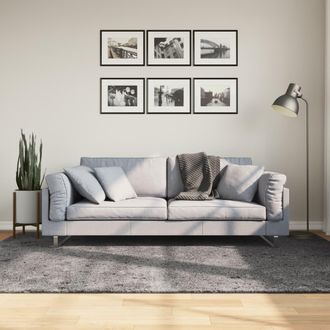vidaXL Vidaxl - Alfombra De Pelo Corto Suave Lavable Huarte Antracita 160x230cm