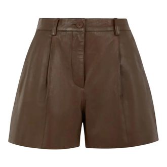 P.A.R.O.S.H. P.a.r.o.s.h., Korte Broeken, Dames, Bruin, M, Leer, Maciock Leren Shorts