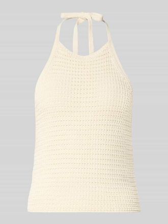 Drykorn Drykorn Neckholder mit Strukturmuster in Ecru, Gr&ouml;&szlig;e L