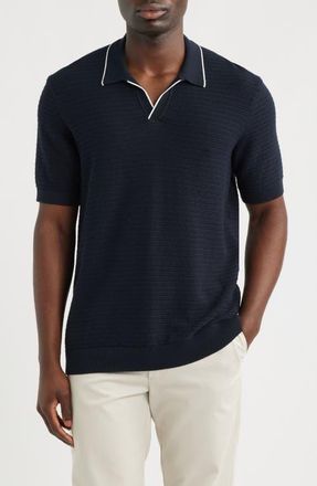 Mavi Short Sleeve Sweater Polo in Dark Sapphire at Nordstrom, Size Xx-Large