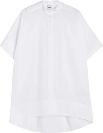 Aspesi Poplin Mandarin Kraag Shirt - Dames - Overhemden - Wit - S - Katoen - Overhemden