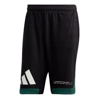 adidas M Pack Short Running Sports Logo Printing Training Breathable Shorts Black FP9375
