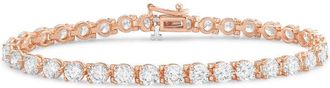 Diana M. Jewels 14kt rose gold 1cts round lab grown diamond 3-prong tennis bracelet