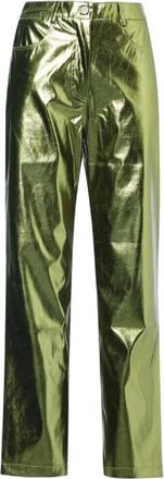 Amy Lynn AmyLynn Unisex-broek voor volwassenen: Lupe Metallic met 5 zakken (Groen)
