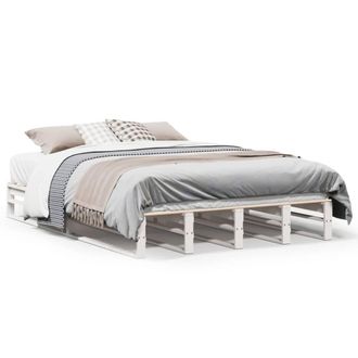 Berkfield Home Bed Frame without Mattress White 120x200 cm Solid Wood Pine | Size: Small Double