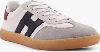 Hogan Mens Leather Sneakers With Suede Inserts White Trainers