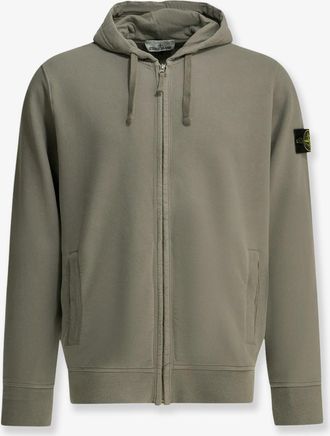 Stone Island Felpa in cotone organico con patch Logo laterale - STONE ISLAND - gender_Man