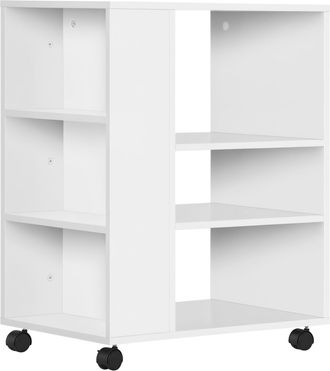 OEM Armario Para Impresora Mueble Auxiliar De Oficina Dormitorio Cocina Sal&oacute;n 60x40x75,8 Cm Blanco