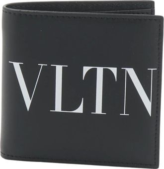 Valentino Wallets & Cardholders, male, Black, Size: ONE SIZE Vltn Leather Billfold Wallet
