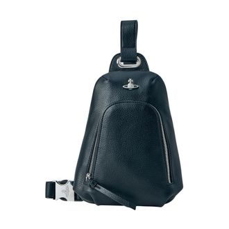Vivienne Westwood Cross Body Bags, male, Black, Size: ONE SIZE Leather Crossbody Bag