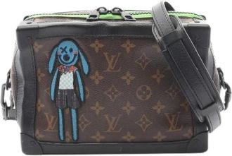 Louis Vuitton Pre-owned Soft Trunk LV Friend Monogram Macassar Schoudertas - Heren - Vintage Schoudertas - Bruin - ONE Size - Leer - Vintage