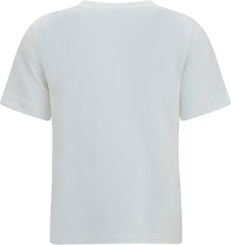 Burberry Womens Cotton T-Shirt With Check Flag Chalk T-Shirts & Jerseys