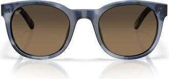 Costa Middles 51mm Gradient Polarized Round Sunglasses in Somos Blue Tort /Copper at Nordstrom