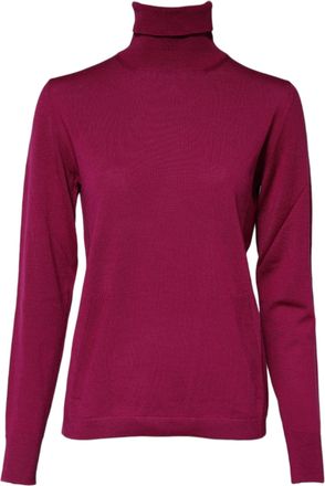 Dolce & Gabbana Womens Virgin Wool Turtleneck Purple