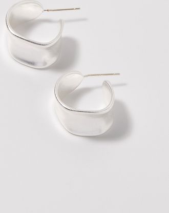 Simons Womens Large sinuous Hoop Earrings