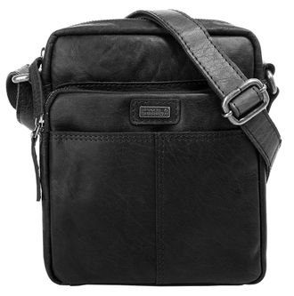 Spikes & Sparrow Umh&auml;ngetasche SPIKES & SPARROW, Damen, Gr. B/H/T: 23cm x 18cm x 7cm onesize, schwarz, Leder, vintage, Taschen Umh&auml;ngetasche, echt Leder