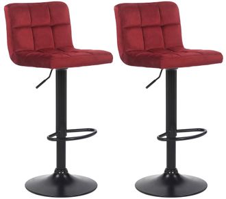 Clp Clp - Juego De 2 Taburetes De Bar Feni Rojo