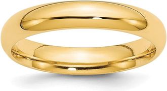 Diamond2Deal 14k Yellow Gold 4mm Standard Weight Comfort Fit Wedding Band Ring